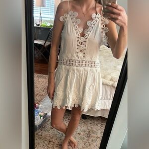 White Lace Mini Dress